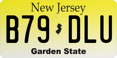 NJ license plate B79DLU