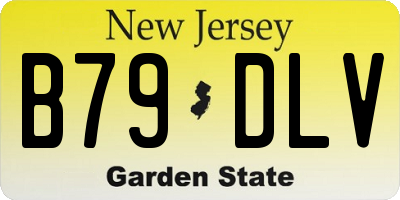 NJ license plate B79DLV