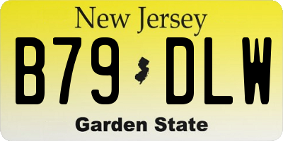 NJ license plate B79DLW