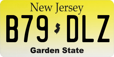 NJ license plate B79DLZ