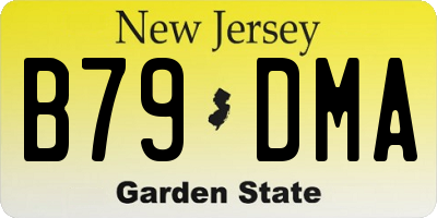 NJ license plate B79DMA
