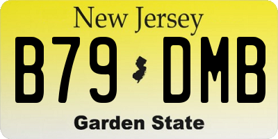 NJ license plate B79DMB