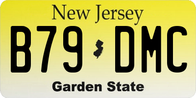 NJ license plate B79DMC