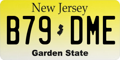 NJ license plate B79DME
