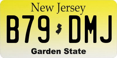 NJ license plate B79DMJ