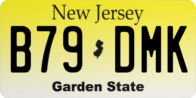 NJ license plate B79DMK