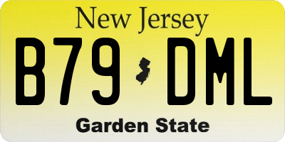 NJ license plate B79DML