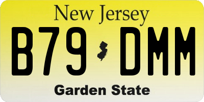 NJ license plate B79DMM