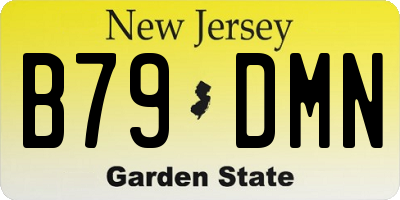 NJ license plate B79DMN