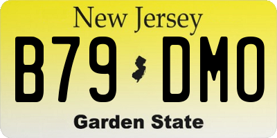 NJ license plate B79DMO