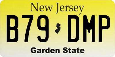 NJ license plate B79DMP