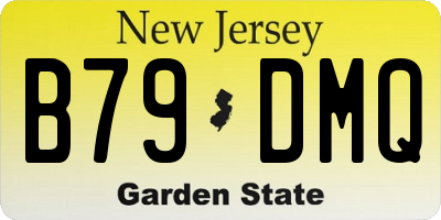 NJ license plate B79DMQ