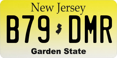 NJ license plate B79DMR