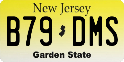 NJ license plate B79DMS