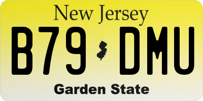 NJ license plate B79DMU