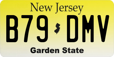 NJ license plate B79DMV