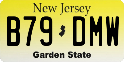 NJ license plate B79DMW