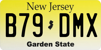 NJ license plate B79DMX