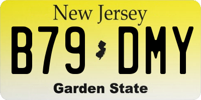 NJ license plate B79DMY