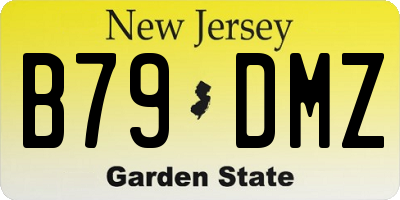 NJ license plate B79DMZ