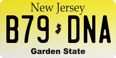 NJ license plate B79DNA