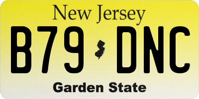 NJ license plate B79DNC