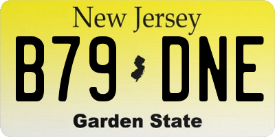 NJ license plate B79DNE