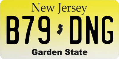 NJ license plate B79DNG