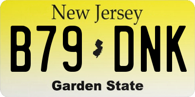 NJ license plate B79DNK