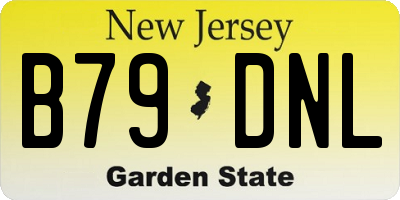 NJ license plate B79DNL