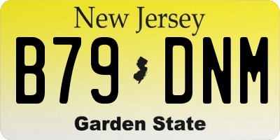 NJ license plate B79DNM
