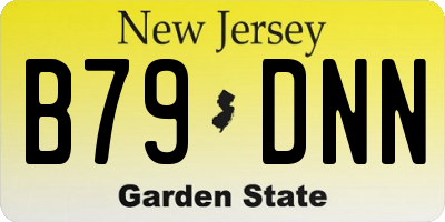 NJ license plate B79DNN