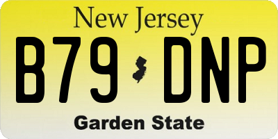 NJ license plate B79DNP