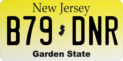 NJ license plate B79DNR