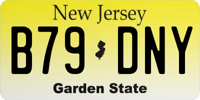 NJ license plate B79DNY