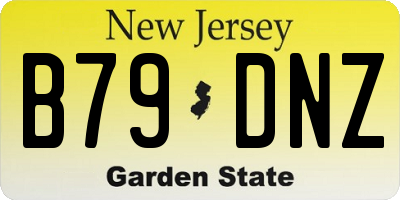 NJ license plate B79DNZ