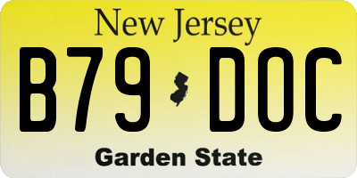 NJ license plate B79DOC