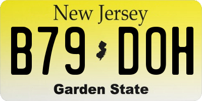NJ license plate B79DOH