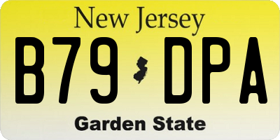 NJ license plate B79DPA