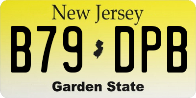 NJ license plate B79DPB