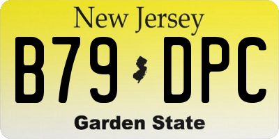 NJ license plate B79DPC