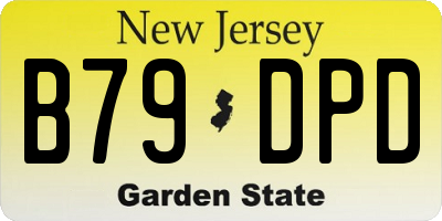 NJ license plate B79DPD