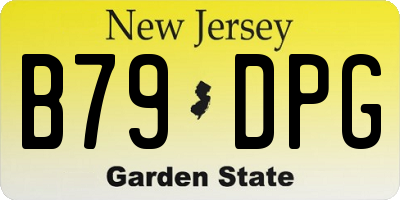 NJ license plate B79DPG