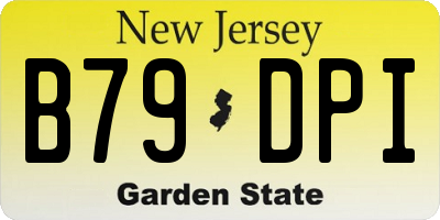 NJ license plate B79DPI