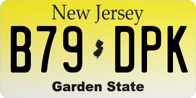NJ license plate B79DPK