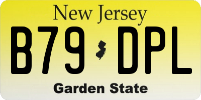 NJ license plate B79DPL