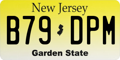 NJ license plate B79DPM