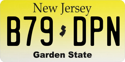 NJ license plate B79DPN