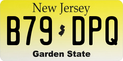 NJ license plate B79DPQ