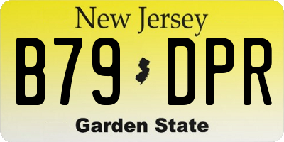 NJ license plate B79DPR